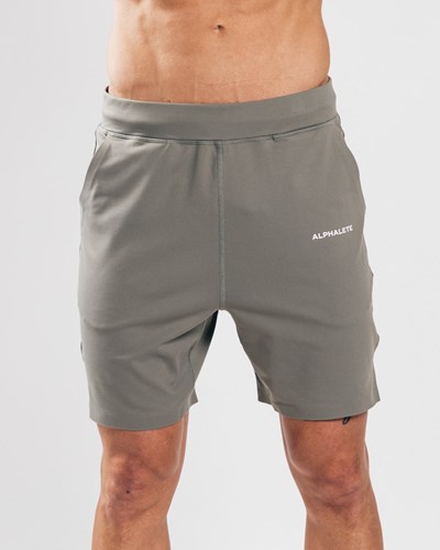 Alphalete 4-Way Stretch 8" Krátké Šedé | 14580UJIO