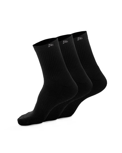 Alphalete Crew Sock Černé | 18092QPLI
