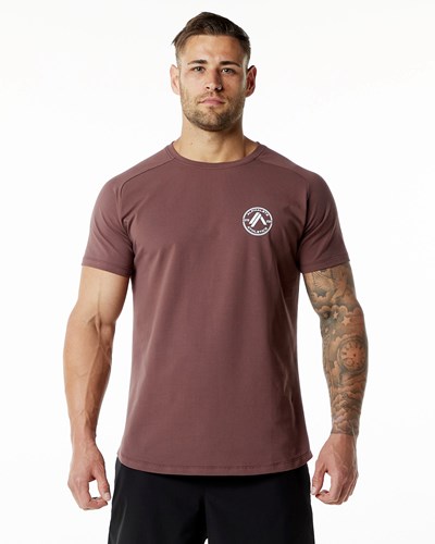 Alphalete Fitted Performance Krátké Sleeve Merlot | 31982XASB