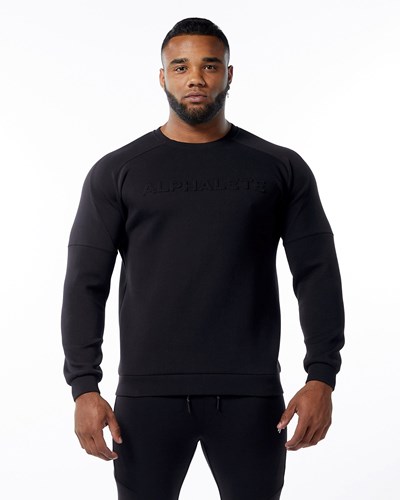 Alphalete Interlock Knit Pullover Černé | 82976OEDM