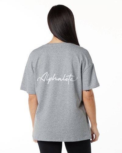 Alphalete Performance Krátké Sleeve Šedé | 79183OCTX