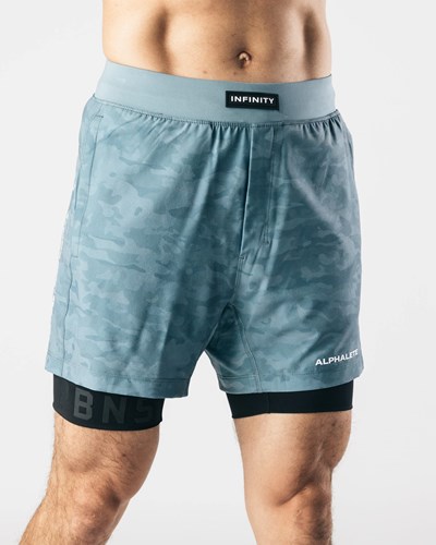 Alphalete Podšité Woven 4-Way Stretch 5" Krátké Sea Level | 52897WYXN