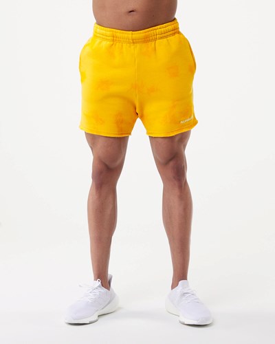 Alphalete Washed 5" Fleece Krátké Golden Sun | 61294IGPR
