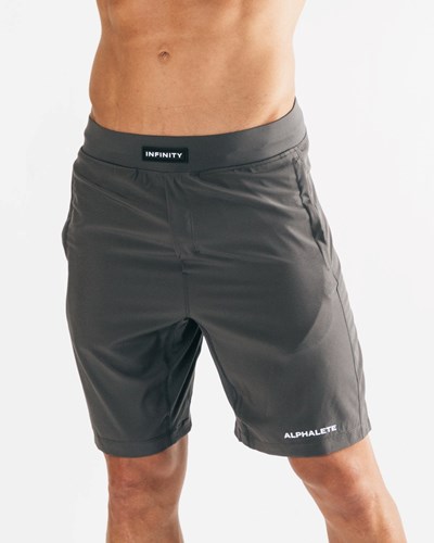 Alphalete Woven 4-Way Stretch 9" Krátké Tmavě Šedé | 82047MTIR